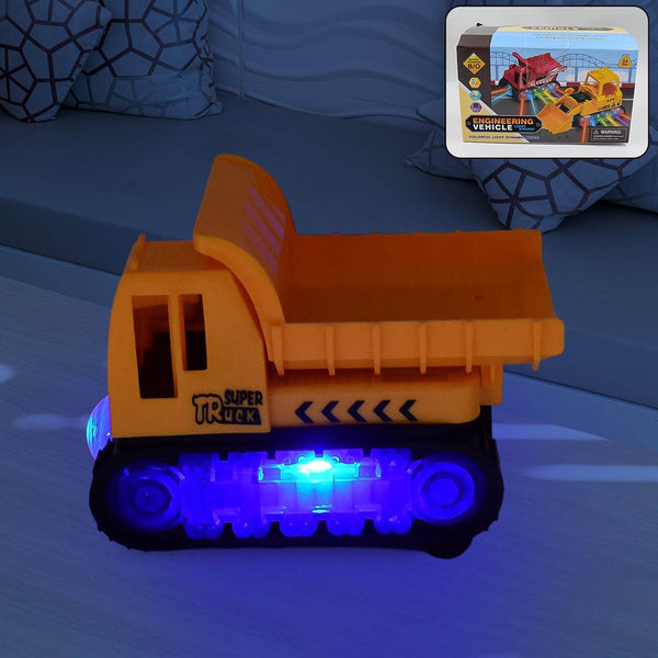 Engineering Vehicle Toys for Kids - Self-Driving Super Dump Truck Toy | Self-Driving Trucks, Engineering truck Electric Vehicle Toys boys birthday gift toys (1 Pc) - Super Bachat