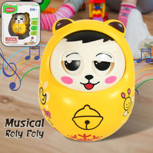 Musical Roly Poly Toys for Baby | Push and Shake Wobbling Toy with Music | Tumbler Doll Toy for Babies | Sound Balancing Doll Toys for Baby Boys, Girls 8+ Months Multicolor (1 Pc) - Super Bachat