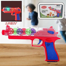 Plastic Gear Simulation Toy Gun for Kids, Pretend Play Gun Toys with 3D Flashing Lights and Exciting Music, Electric Laser Toy Guns with Rotating Gear Mechanism, Toy for Birthday Gift for Kids 3+ Years (Pack of 1) - Super Bachat