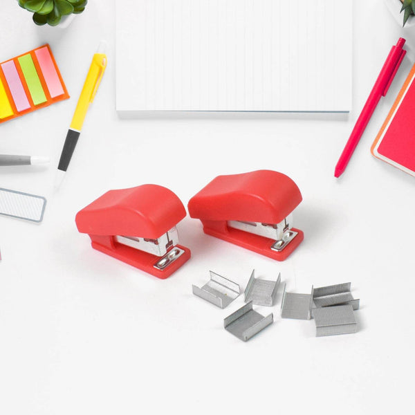 Mini Stapler with Staples / Pin Set (2 Pc) - Super Bachat