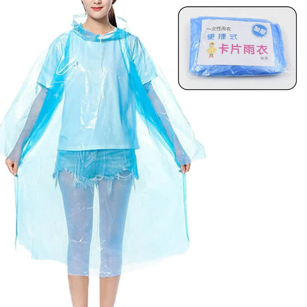 Plastic pocket sized Raincoat, Reusable Free Size Raincoat - Super Bachat