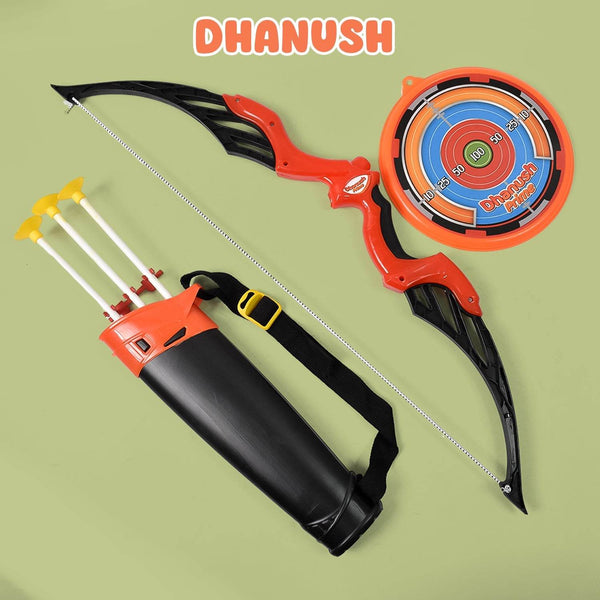 Arrow Big & Archery Toy (1 Dhanush, 3 Arrow, 1 Target, 1 Arrow Holder / 1 Set) - Super Bachat