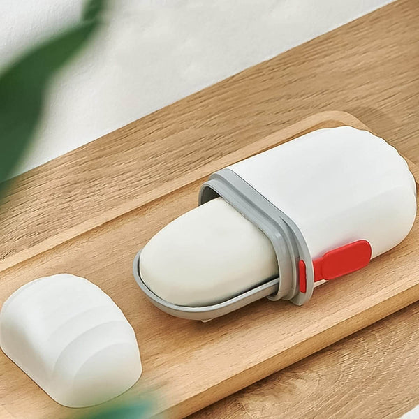 Stylish and Practical Soap Holder for Travel  Soap Box With Secure Seal and Non Leak Design Stylish Soap Box for Home, Bathroom, Hiking, Travel, Camping Capsule Soap Box (1 Pc) - Super Bachat