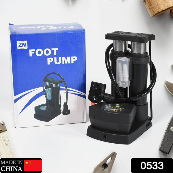 Portable Mini Bike Pump with Gauge - Super Bachat