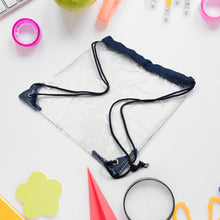 Plastic Waterproof Pouch Transparent Stadium Bags Clear String Bag for Gym Concert Travel Beach Swimming Sport - Super Bachat