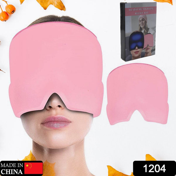 Headache Relief Hat Migraine Cap, Wearable Migraine Mask Ice Head Wrap for Tension Headache, Puffy Eyes, Sinus Headache & Stress Relief - Super Bachat