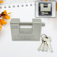 94mm Stainless Steel Padlock: Rectangular, Hardened Steel, 5 Keys - Super Bachat