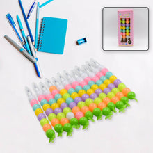 Stylish Pearls Pen Plastic Moti Non-Sharpening Design Pen Multicolor Pearls Moti Gel Pen, Fancy Designer Attractive Gel Pen for Kids Pack of (12 Pc Set ) - Super Bachat
