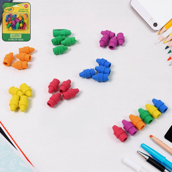 Pencil Top Eraser Rubber Erasers (1 Pc / Mix Color) - Super Bachat