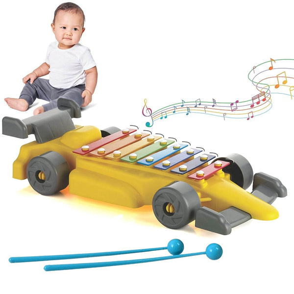 Musical Car Piano Xylophone Toy, Plastic Car Xylophone (1 Set) - Super Bachat