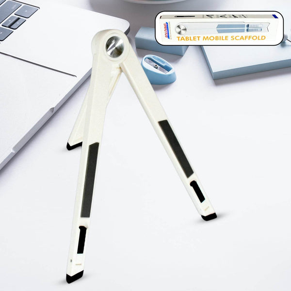 Slim Tablet Mobile Stand Adjustable Foldable Tablet Stand Scaffold (1 Pc) - Super Bachat