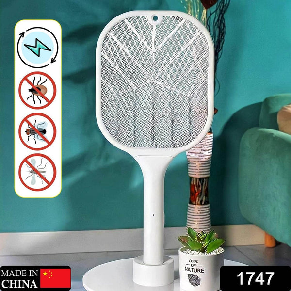 Rechargeable Mosquito Killer Racket with UV Light & USB Charging Base - Super Bachat