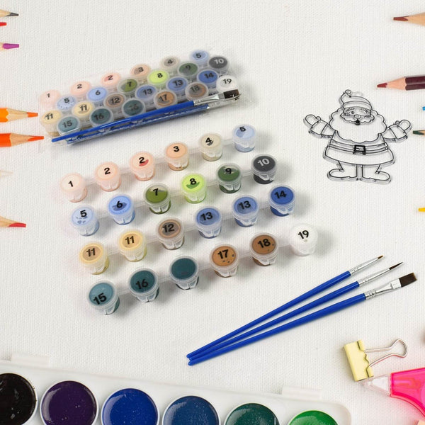 Paint by Number Kits 2 Set 19 Number Color, 6 paint brushes (2 Set) - Super Bachat