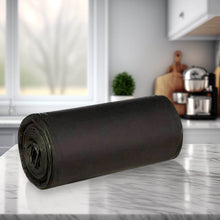 Black Garbage Bags / Dustbin Bags / Trash Bags 45x50cm (1Pc) (1 Roll contain 10 Bags) - Super Bachat