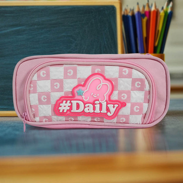 Pencil Pouch With Zipper (1 Pc / 2 Compartment ) - Super Bachat