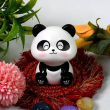 Car Decoration Solar Power Moving Head Panda Statue Creative (1 Pc) - Super Bachat