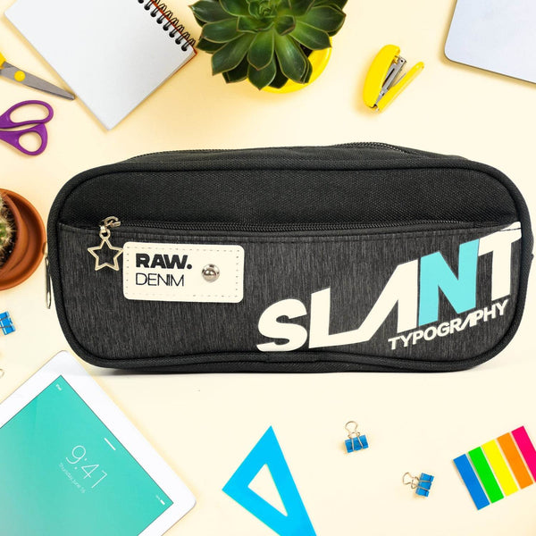 Pencil Pouch With Zipper (1 Pc / 2 Compartment) - Super Bachat