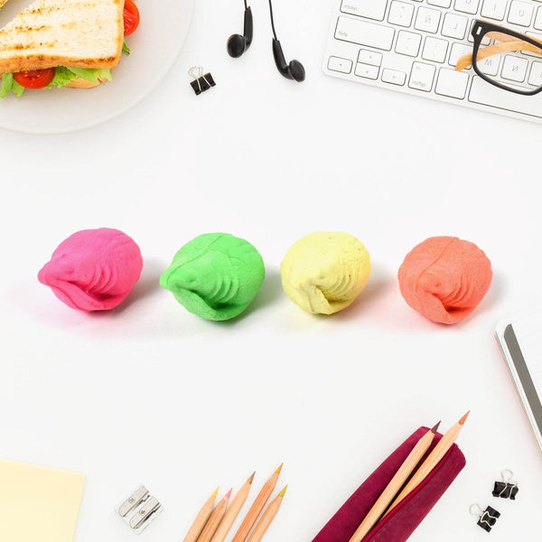 Shankh Shape Eraser Rubber (1 Pc / Mix Colour & Design) - Super Bachat