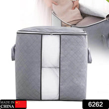 Storage bag with Zipper and Space Saver Comforter bag, Pillow, Quilt, Bedding, Clothes, Blanket Storage Organizer Bag with Large Clear Window and Carry Handles for Closet. - Super Bachat