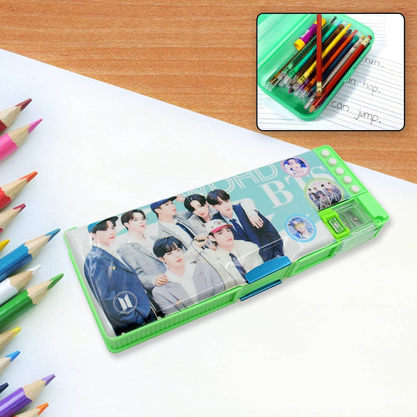 Multipurpose Compass Box (2 Compartments): Cartoon Pencil Case for Kids - Super Bachat