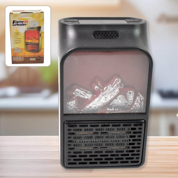 Portable Electric Fireplace lamp LED Flame Heater (900w / 1 Pc) - Super Bachat
