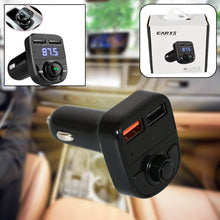 CAR-X8 Bluetooth FM Transmitter Kit for Hands-Free Call Receiver / Music Player / Call Receiver / Fast Mobile Charger Ports for All Smartphones with 3.1A Quick Charge Dual USB Car Charger - Super Bachat