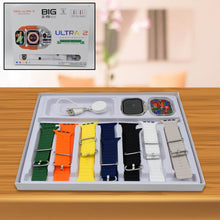 7 in 1 Ultra Smart watch Combo with Seven Classic Straps & Transparent Screen Guard (1 Set / Mix Color) - Super Bachat