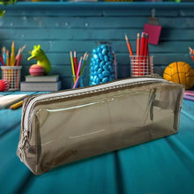 Plastic Transparent Pencil Pouch With Zipper (1 Pc) - Super Bachat