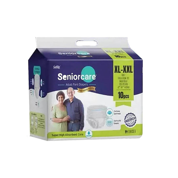 Extra Large - XXL Senior care Adult Pull Up Diaper Pants(Waist Size (120-170 Cm | 47 -67 Inch) (10*4 Pcs) Adult Diapers - XL - XXL (10 Pieces) - Super Bachat