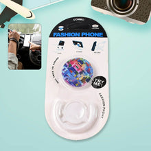 Fashion design pop up mobile phone grip holder smart phone bracket, Phone Stand & Grip with popclip car mount flowers pasley - Super Bachat