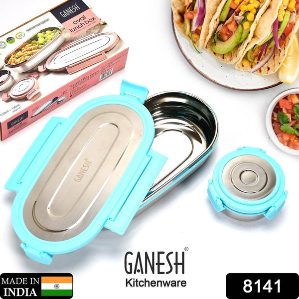 Ganesh Stainless Steel Lunch Box & Container Set of 2 - Super Bachat