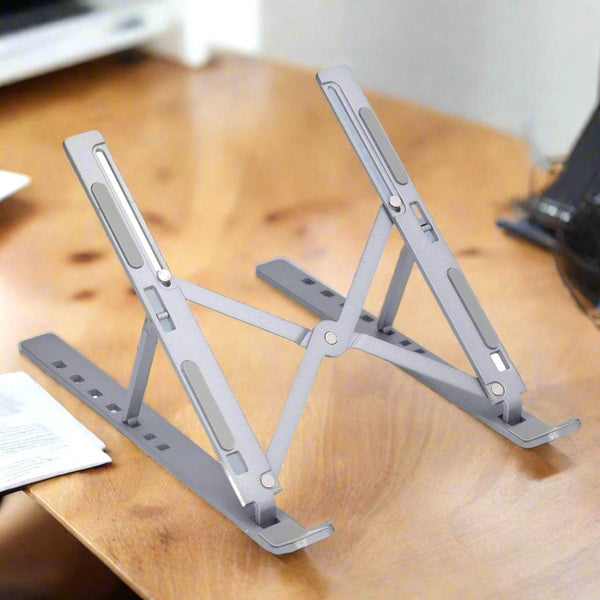 Metal Portable Laptop Stand, with 7 Adjustable Angles (1 Pc) - Super Bachat