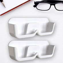 Wall Mount Sunglass Organizer Simple Space Saving Glasses Storage Box Eyewear Stand Holder for Showcase Bedroom Apartment With 2 pc Double Sided Adhesive Sticker (2 Pcs Set) - Super Bachat