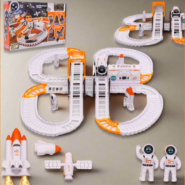 Outer Space Race Track Set for Kids Toys (1 Set) - Super Bachat