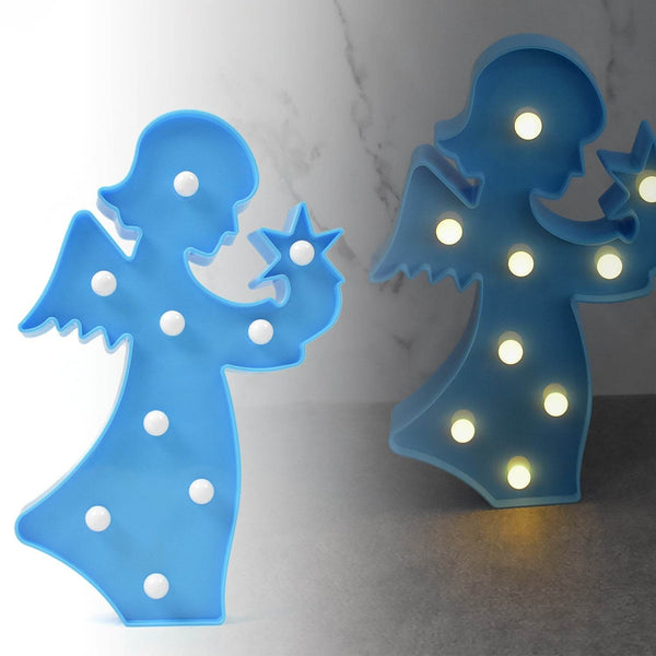 LED Angel Shape Night Light Desk Lamp (1 Pc / Battery Not Included) - Super Bachat