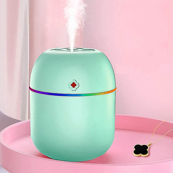 Portable Lighting Mini Humidifier, USB Personal Desktop Air Humidifier for Baby Bedroom Travel Office Home with Light, Cool Mist Humidifier, Essential Oil Diffusers, Cool Mist Humidifiers (250 ML) - Super Bachat