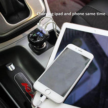 CAR-X8 Bluetooth FM Transmitter Kit for Hands-Free Call Receiver / Music Player / Call Receiver / Fast Mobile Charger Ports for All Smartphones with 3.1A Quick Charge Dual USB Car Charger - Super Bachat
