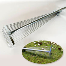 115-152 CM Rake for Gardening, Stainless Steel Telescopic Garden Rake for Quick Clean Up of Lawn and Yard, Adjustable Rake Claws Spacing Garden Broom with Long Handle for Clean Leaves (MOQ :- 12 pc) - Super Bachat