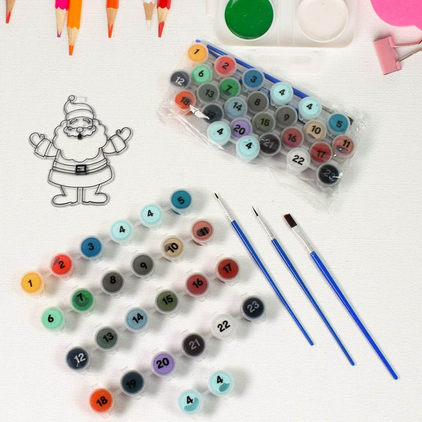 Paint by Number Kits 2 Set 24 Number Color, 6 paint brushes (2 Set) - Super Bachat
