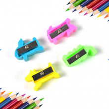 Plastic Small Cute Pencil Sharpener (1 Pc / Mix Design & Color) - Super Bachat