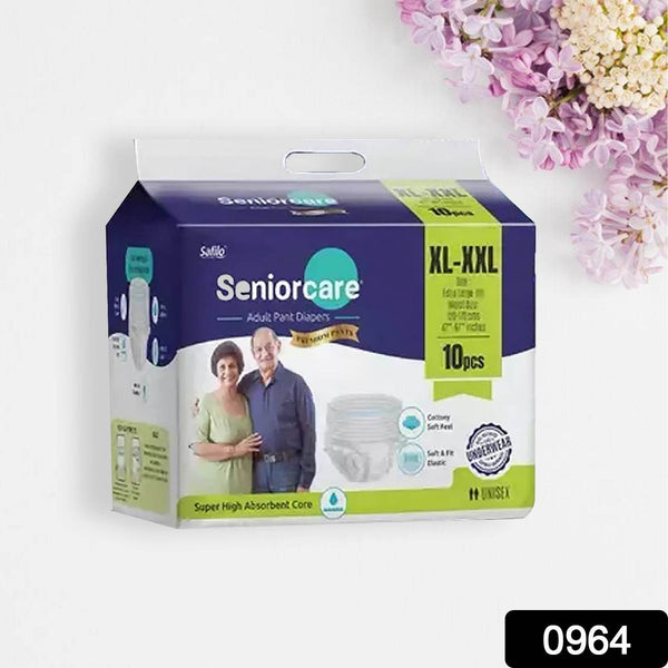 Extra Large - XXL Senior care Adult Pull Up Diaper Pants(Waist Size (120-170 Cm | 47 -67 Inch) (10*4 Pcs) Adult Diapers - XL - XXL (10 Pieces) - Super Bachat