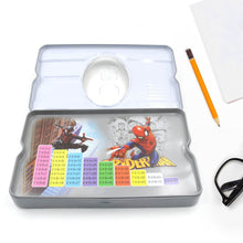 Big Cartoon Printed Metal Compass Box, Pencil Case With Sharpner, Eraser, Pencil, Marker & Scale for Kids Stationery Compass Box, Stationery Gift for School Kids Compass, Pencil Box, Birthday Return Gift for Kids (6 Pc Set) - Super Bachat