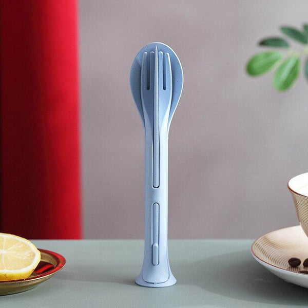 3 in 1 Reusable Spoon, Knife Forks Tableware, Spoon (3 Pcs Set) - Super Bachat