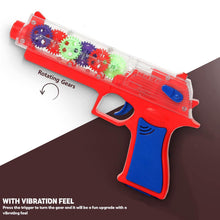 Plastic Gear Simulation Toy Gun for Kids, Pretend Play Gun Toys with 3D Flashing Lights and Exciting Music, Electric Laser Toy Guns with Rotating Gear Mechanism, Toy for Birthday Gift for Kids 3+ Years (Pack of 1) - Super Bachat