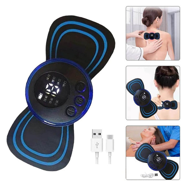 Portable USB Neck Massager Electric Neck Massager, Enhancer Mini Cervical Massager EMS Lymphatic Drainage Massage with Cable - Super Bachat