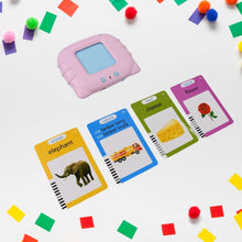 Preschool Learning Toys Flash Cards for Small Kids Educational Toys English Words Learning Machine for Kids with 224 Words, Birthday Gift for Kids Intelligent Electric Kids Language Card (1 Set) - Super Bachat