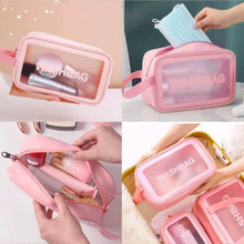 Cosmetic Pouch, Make up Bag for Home & Travel, Toiletry Bag for Cosmetics, Brushes, Accessories Set of 3 Small, Medium & Big - Wash Bag - Super Bachat