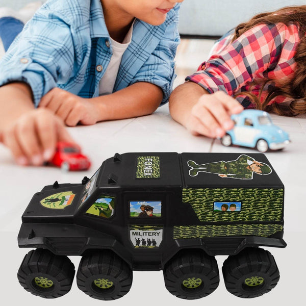 Big Military 8-Wheel Plastic Car Toy (1 Pc) - Super Bachat