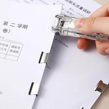 Portable Paper Clamp With 8 Pcs Clip Dispenser Handheld Paper Fast Clam (1 Set) - Super Bachat