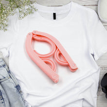 10 Pcs Portable Folding Clothes Hanger Creative Travel Easy to Carry Clothes Hanger for Adults and Children - Super Bachat